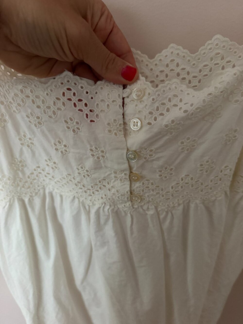 Doen White Eyelet Nightgown Dress - Picture 4 of 7